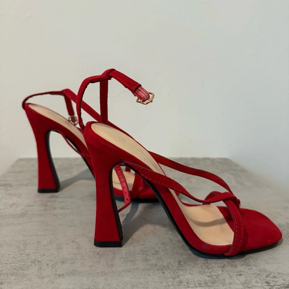 Red Anna Morellini strappy sandals Size 6 - Picture 2 of 6